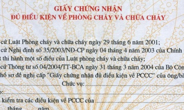 chứng chỉ pccc c&oacute; thời hạn bao l&acirc;u