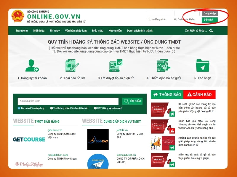 Cách đăng ký website bán hàng với Bộ Công Thương chi tiết