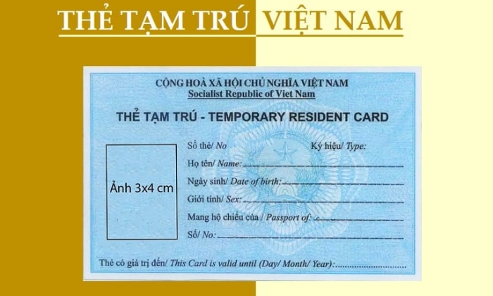 Mẫu thẻ tạm tr&uacute; cho người nước ngo&agrave;i khi ở Việt Nam